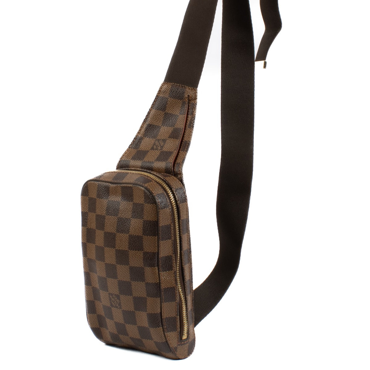 Shop safe online at Labellov in Antwerp, Brussels and Knokke this 100% authentic second hand Louis Vuitton Damier Ebene Gereminos Bag