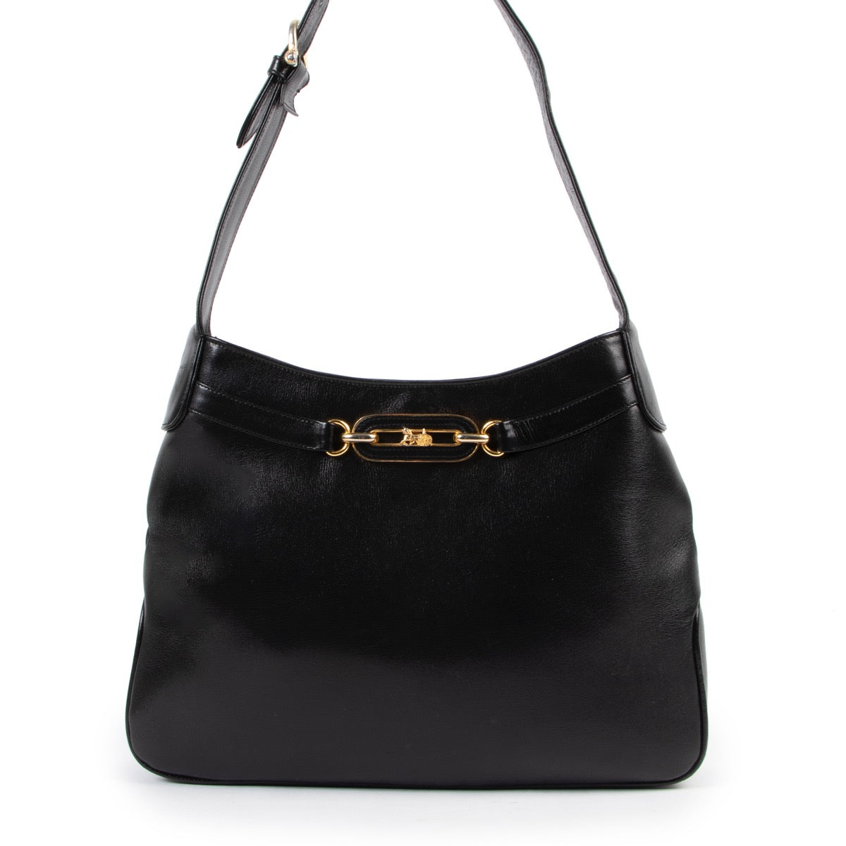 Shop safe online at Labellov in Antwerp this 100% authentic second hand Celine Black Leather Shoulder Bag