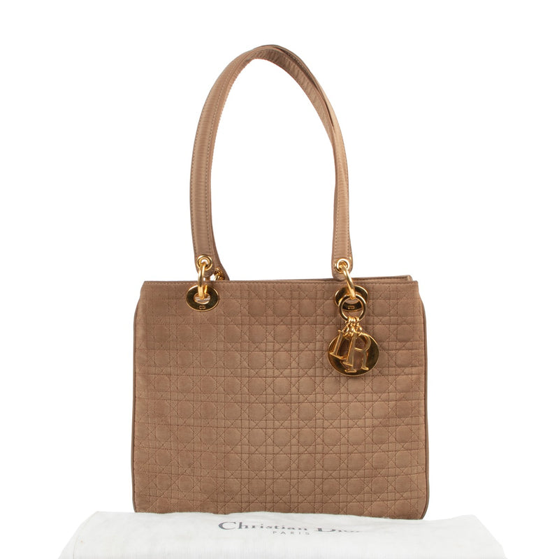 Shop safe online at Labellov in Antwerp this 100% authentic second hand Christian Dior Beige Nylon Lady Dior Shoulder Bag