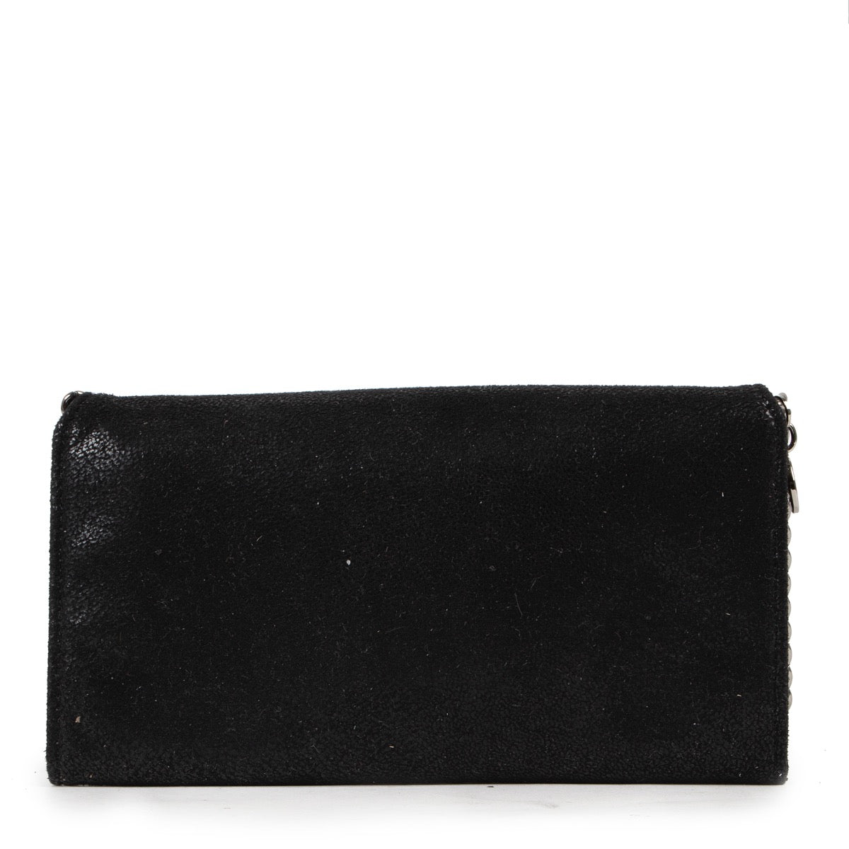 Shop safe online 100% authentic second hand Stella McCartney Black Falabella Continental Wallet in very good condition at the right price at Labellov in Antwerp.