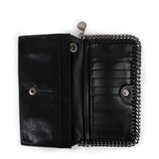 Shop safe online 100% authentic second hand Stella McCartney Black Falabella Continental Wallet in very good condition at the right price at Labellov in Antwerp.