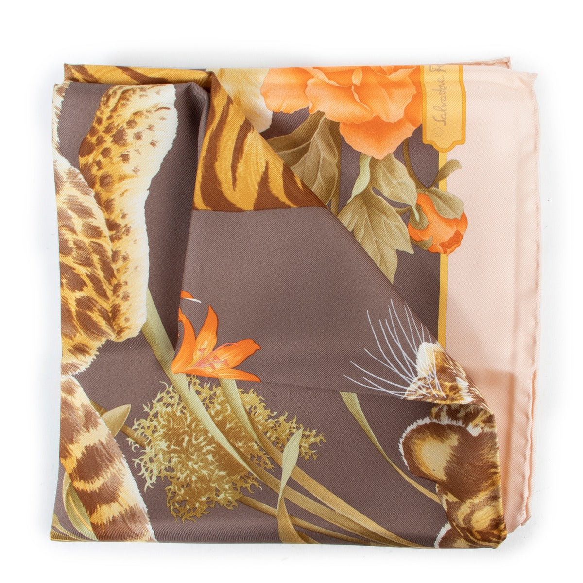 Buy this Salvatore Ferragamo Multicolor Jungle Scarf for a reasonable price at Labellov