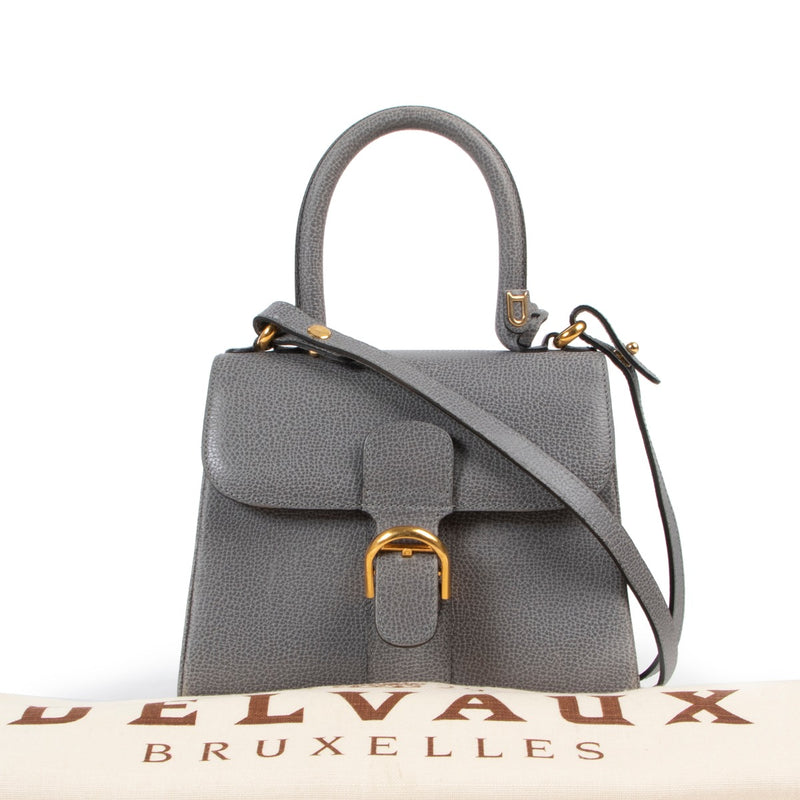 Delvaux Grey Brillant Mini + Strap available at Labellov for a fair price and in good condition, online or in store.