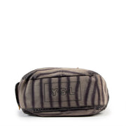 Yves Saint Laurent Grey Crocodile Embossed Nubuck Besace Shoulder Bag