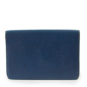 Delvaux Blue Leather Wallet in good condition and quality on Labellov luxury site