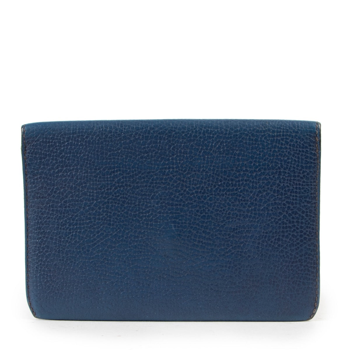 Delvaux Blue Leather Wallet in good condition and quality on Labellov luxury site