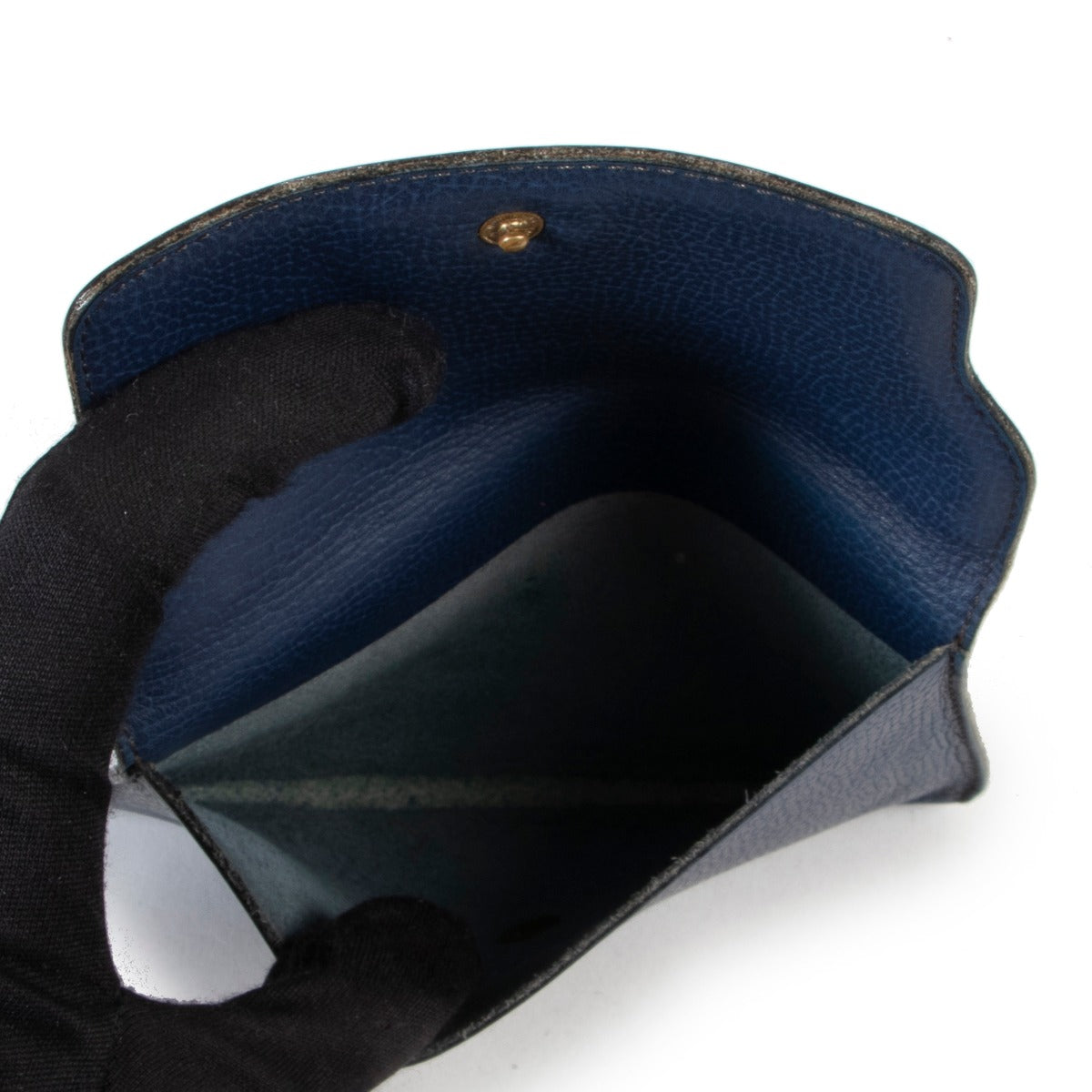 Good condition original blue wallet on 2nd hand luxury goods site