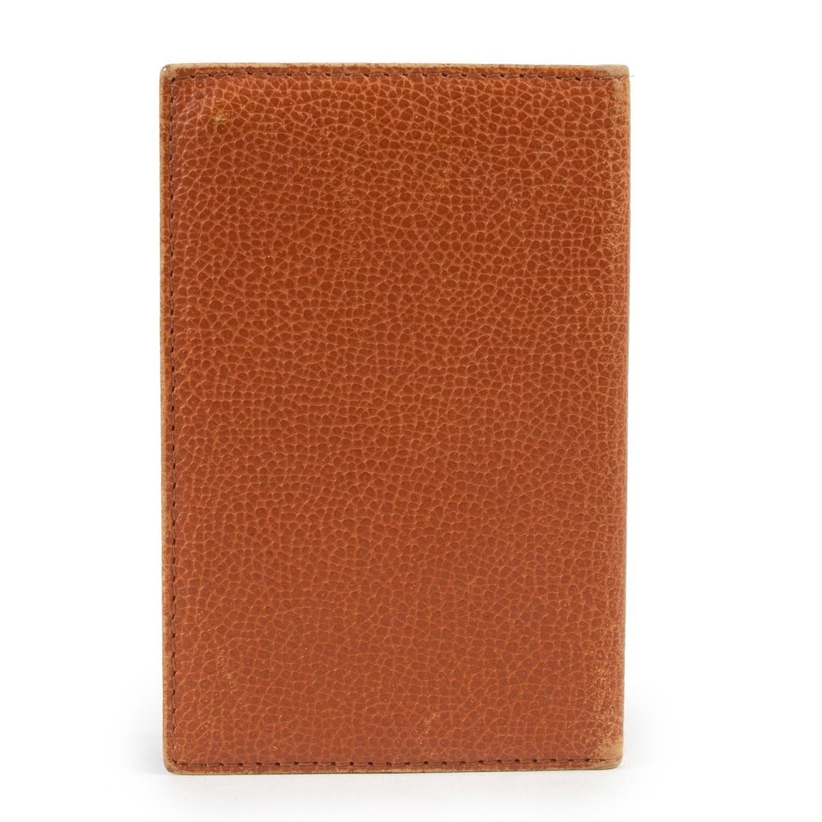 Online website in brown leather wallet by Delvaux in vintage preloved condition