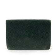 Green leather Delvaux Wallet in good condition and quality on Labellov luxury site