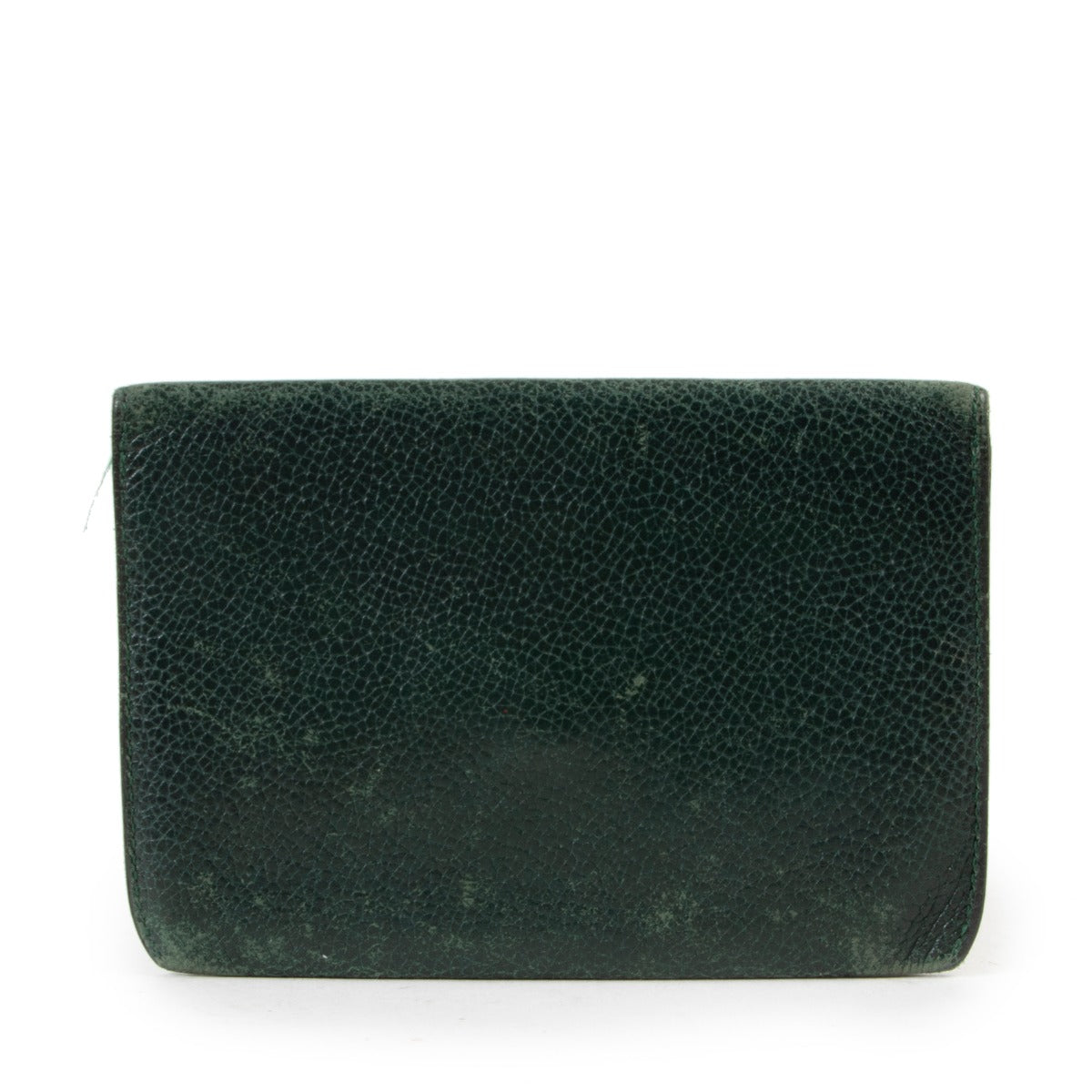 Green leather Delvaux Wallet in good condition and quality on Labellov luxury site