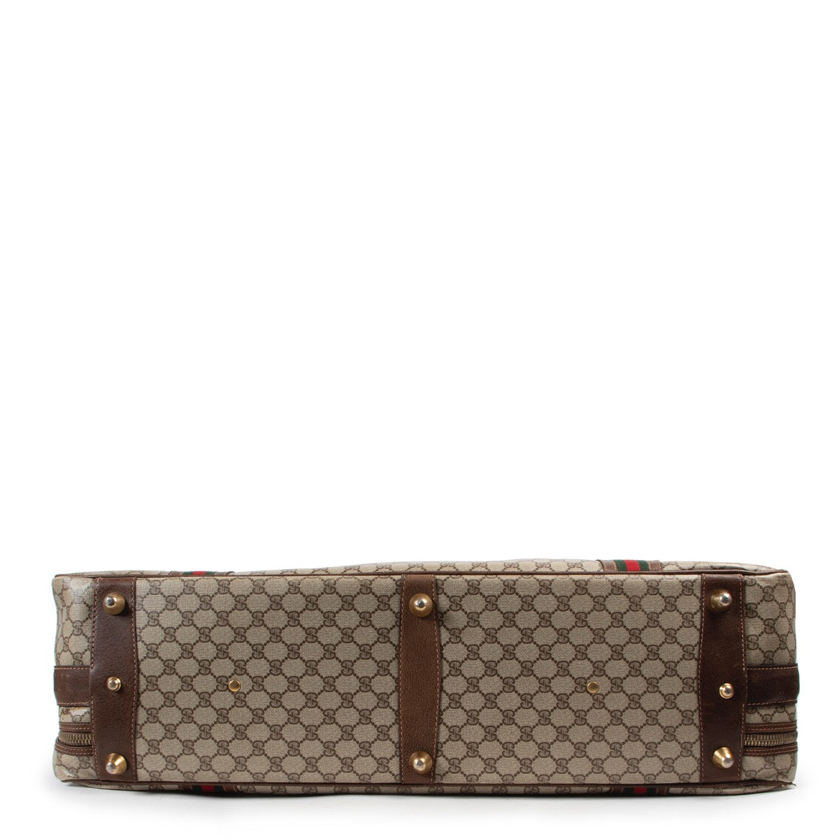 Shop safe online 100% authentic second hand Gucci Monogram Canvas Suitcase at the right price in very good condition at Labellov in Antwerp.