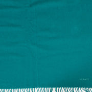 Hermès Wool & Cashmere Turquoise Scarf in good condition and quality on Labellov luxury site