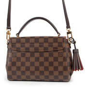 Shop safe online 100% authentic second hand Louis Vuitton Damier Ebene Canvas Croisette Crossbody Bag in excellent very good condition at the right price at Labellov in Antwerp.