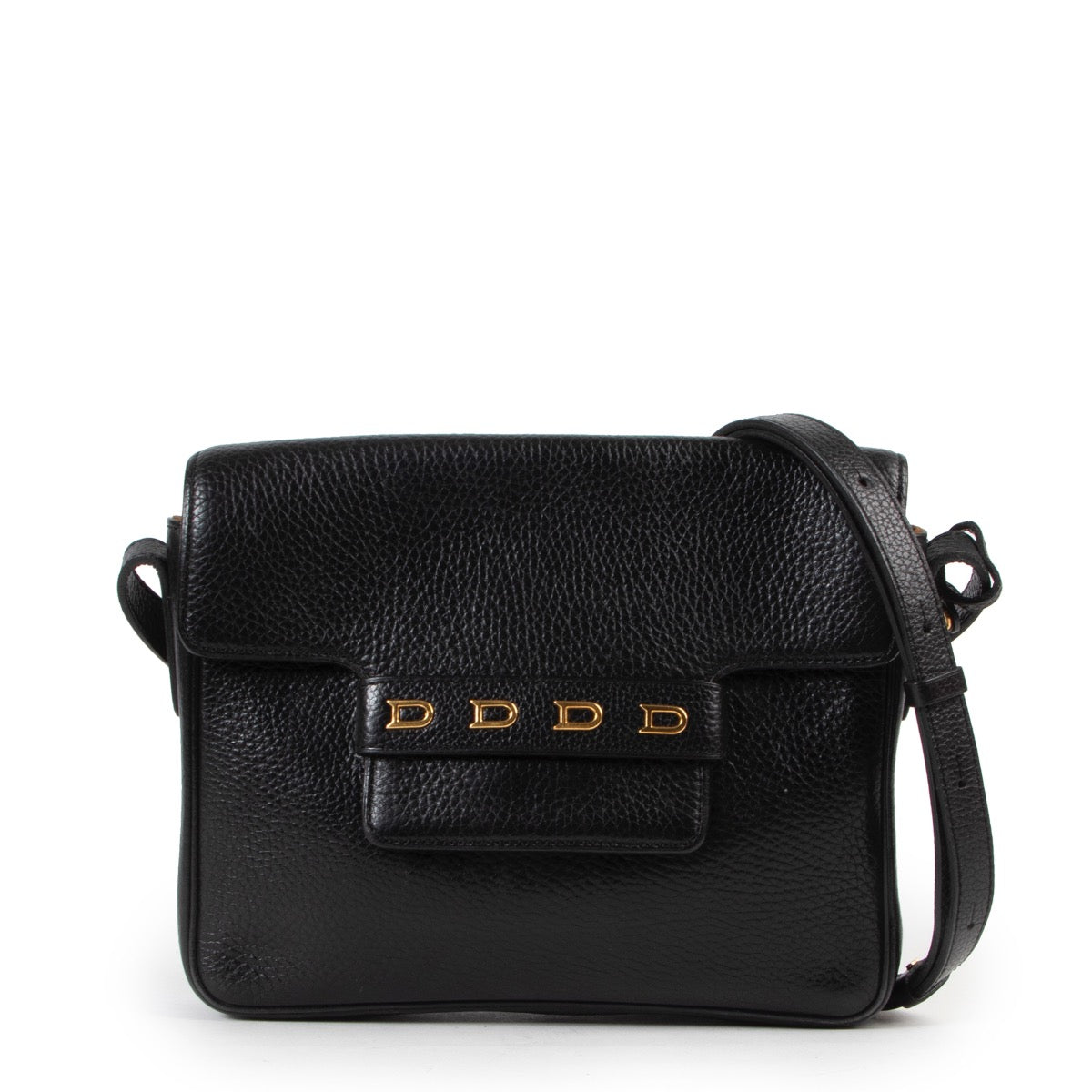 Koop authentieke tweedehands Delvaux zwarte lederen handtas met juiste prijs. Achetez un authentique sac à main Delvaux d'occasion au bon prix. Buy authentic second hand Delvaux bag at the right price.