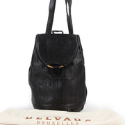Shop safe online 100% authentic second hand Delvaux Black Toile De Cuir Backpack in good condition on Luxury Vintage Labellov site