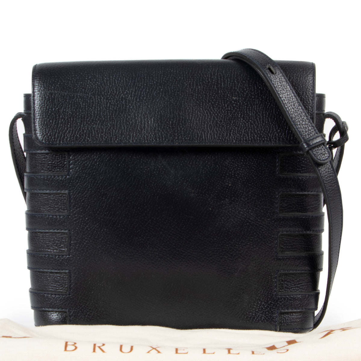 Delvaux Blue Leather Crossbody Bag