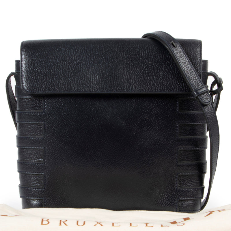 Delvaux Blue Leather Crossbody Bag