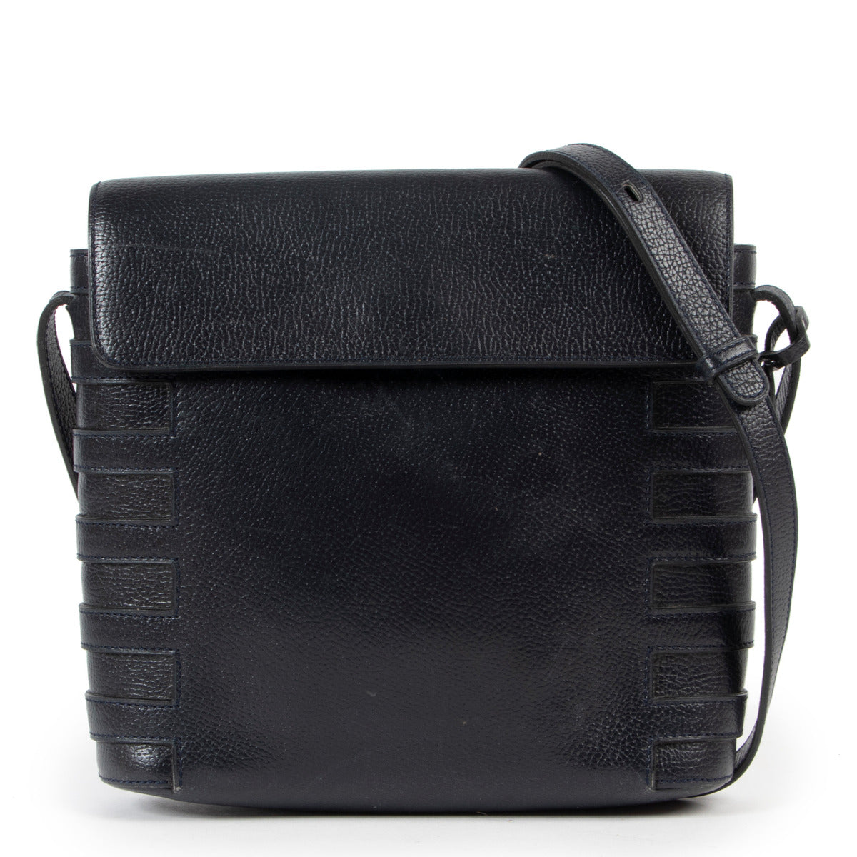Delvaux Blue Leather Crossbody Bag