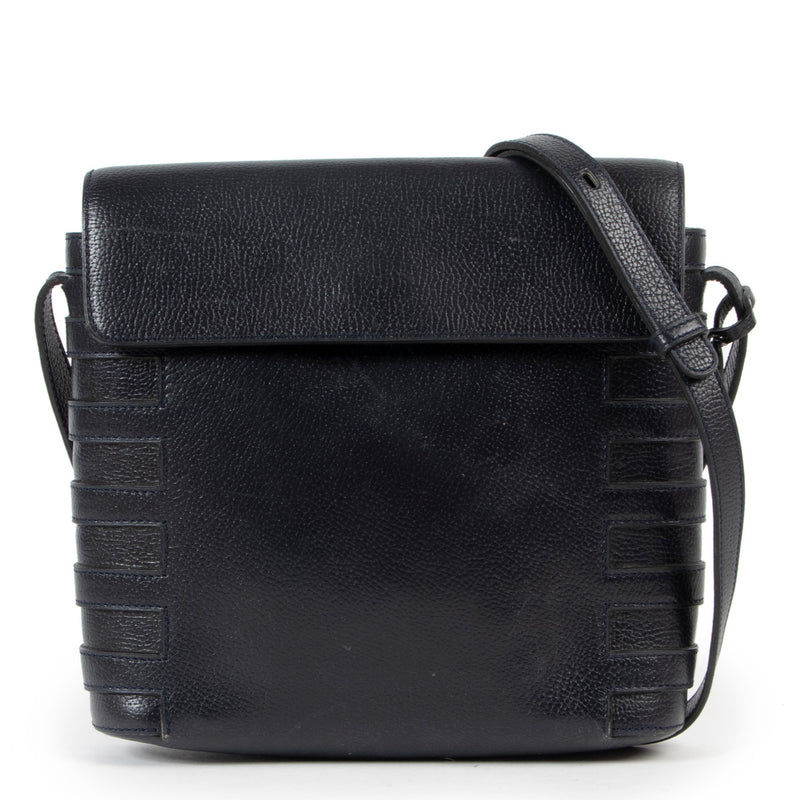 Delvaux Blue Leather Crossbody Bag