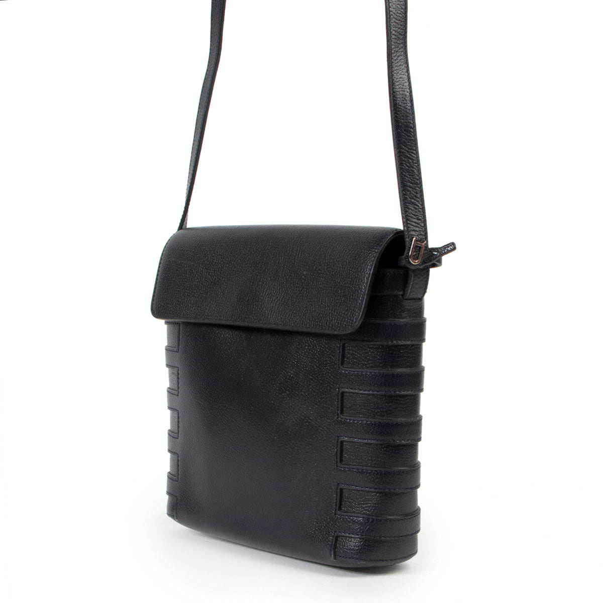 Delvaux Blue Leather Crossbody Bag