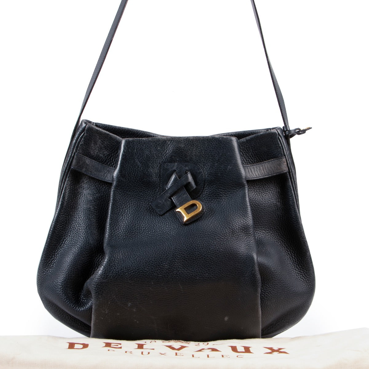 Delvaux Marine Blue Leather Crossbody