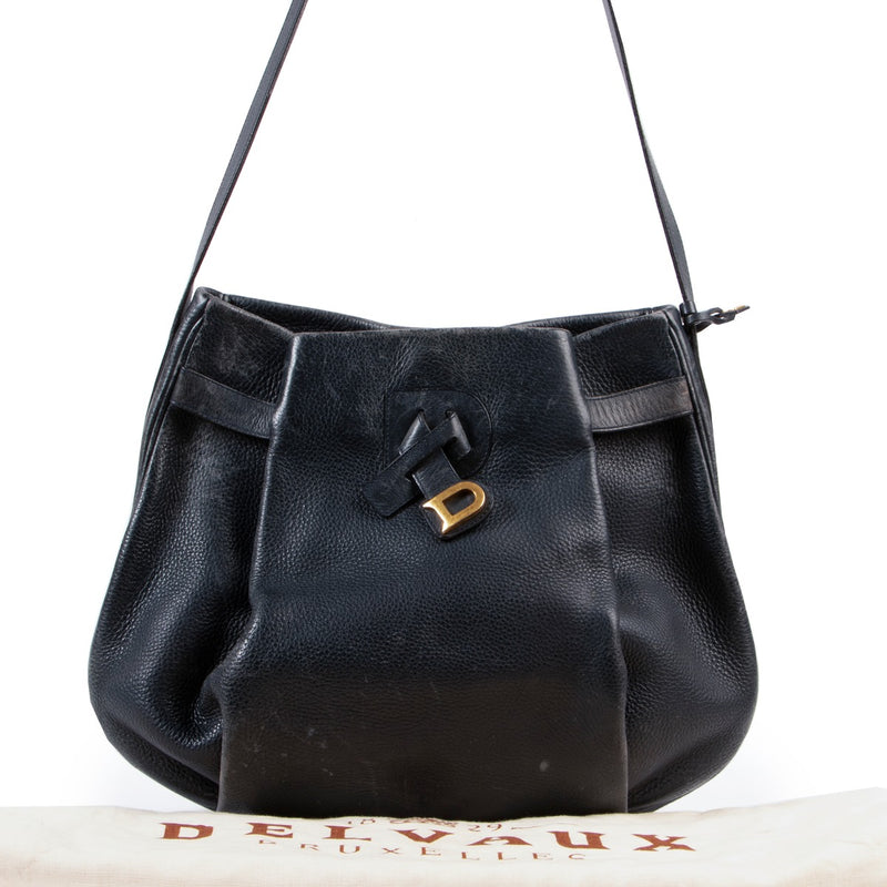 Delvaux Marine Blue Leather Crossbody