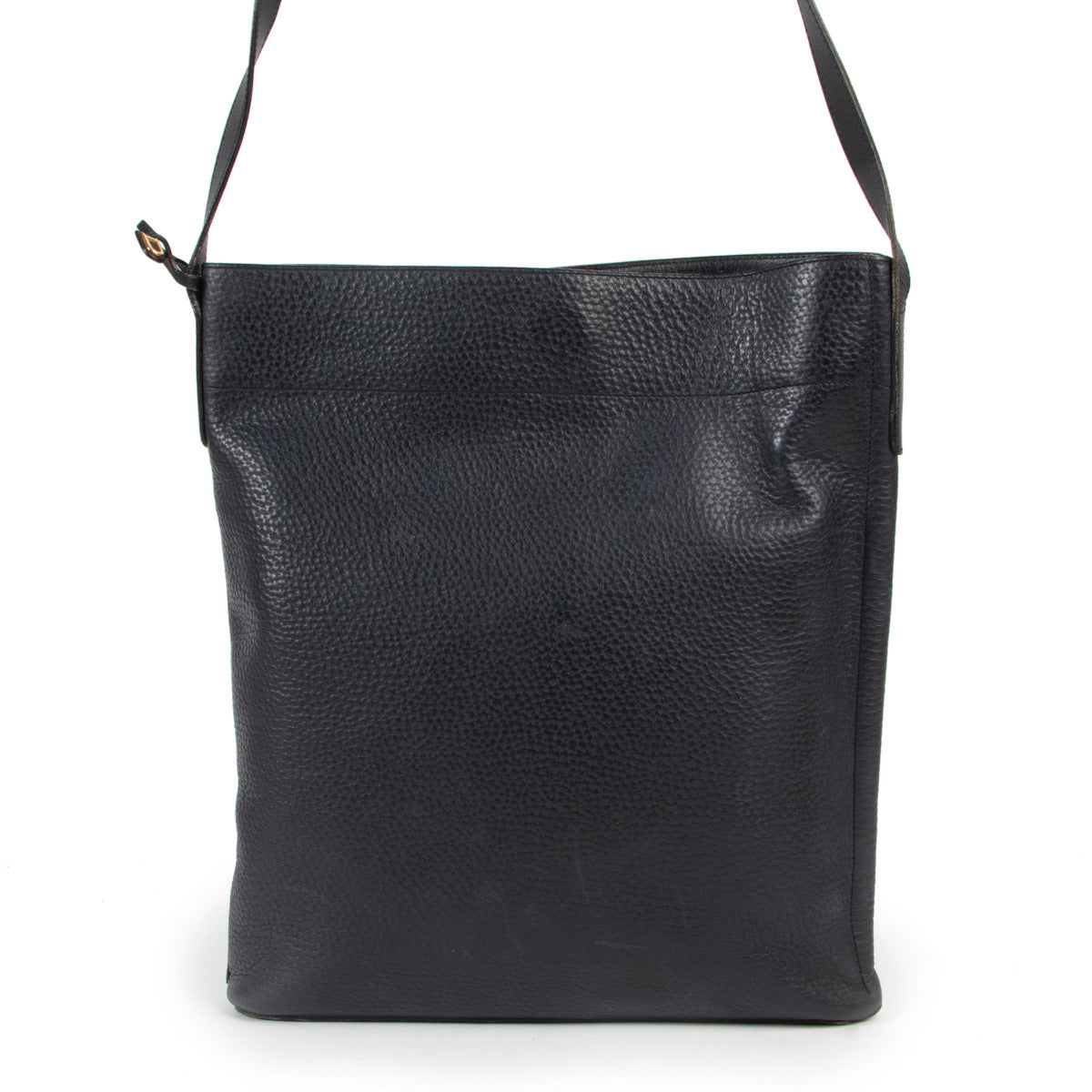 Sac bandoulière Delvaux en cuir froissé bleu