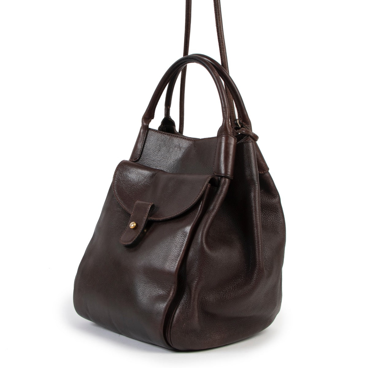 Buy online an authentic second hand Delvaux brown Equivoque Shoulder Bag in good condition at Labellov in Antwerp.