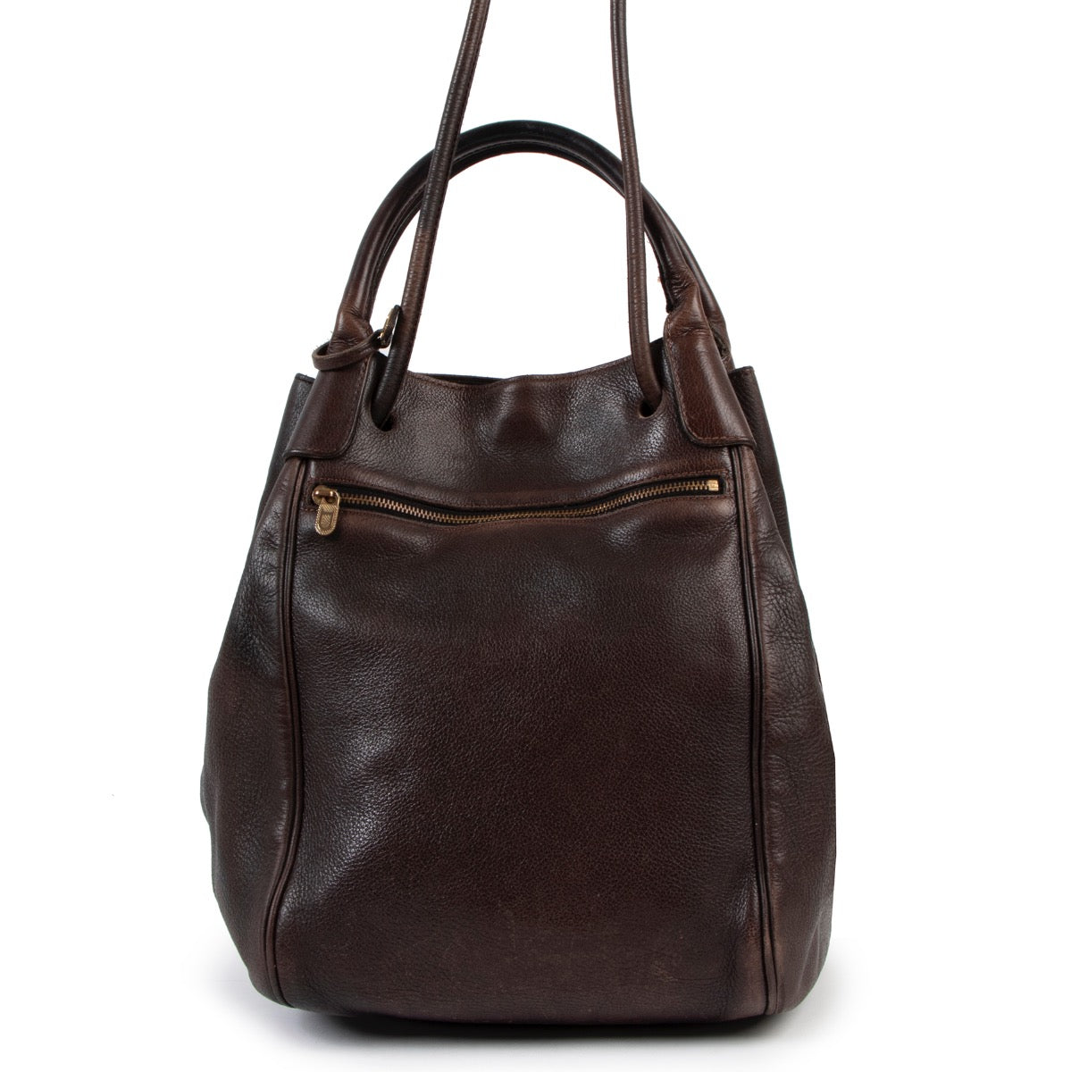 Buy online an authentic second hand Delvaux brown Equivoque Shoulder Bag in good condition at Labellov in Antwerp.