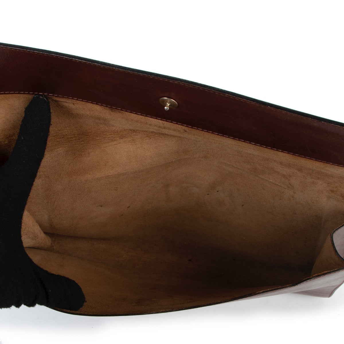 Buy online an authentic second hand Delvaux Vintage Brown Leather Clutch in preloved condition at Labellov in Antwerp.