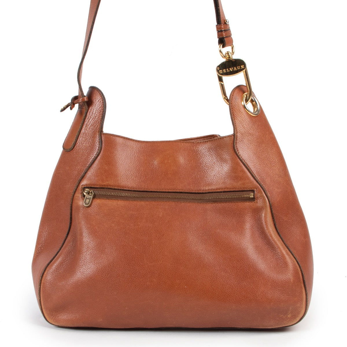 Delvaux Cognac Leather Crossbody in good quality and original design online for sale at Labellov Luxury Vintage designer goods
