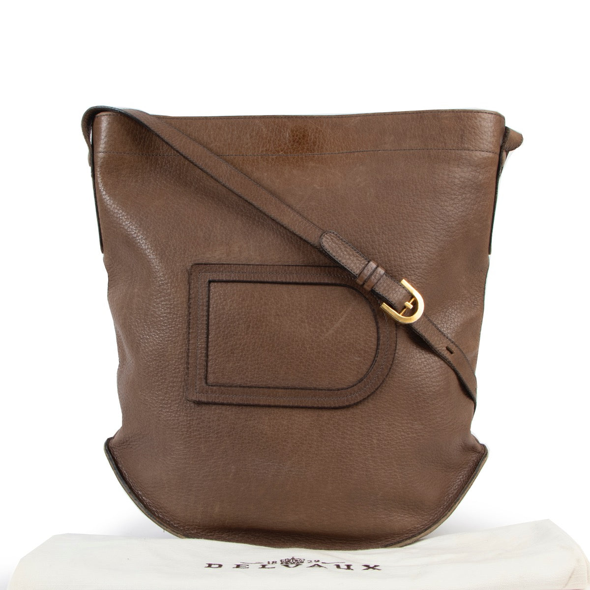 Shop now your favorite 100% authentic Delvaux Le Pin Brown Shoulder bag, at Labellov in Antwerp