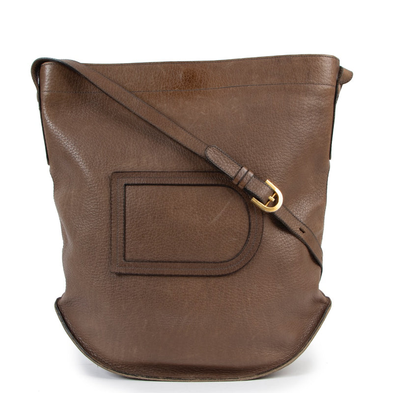 Shop now your favorite 100% authentic Delvaux Le Pin Brown Shoulder bag, at Labellov in Antwerp
