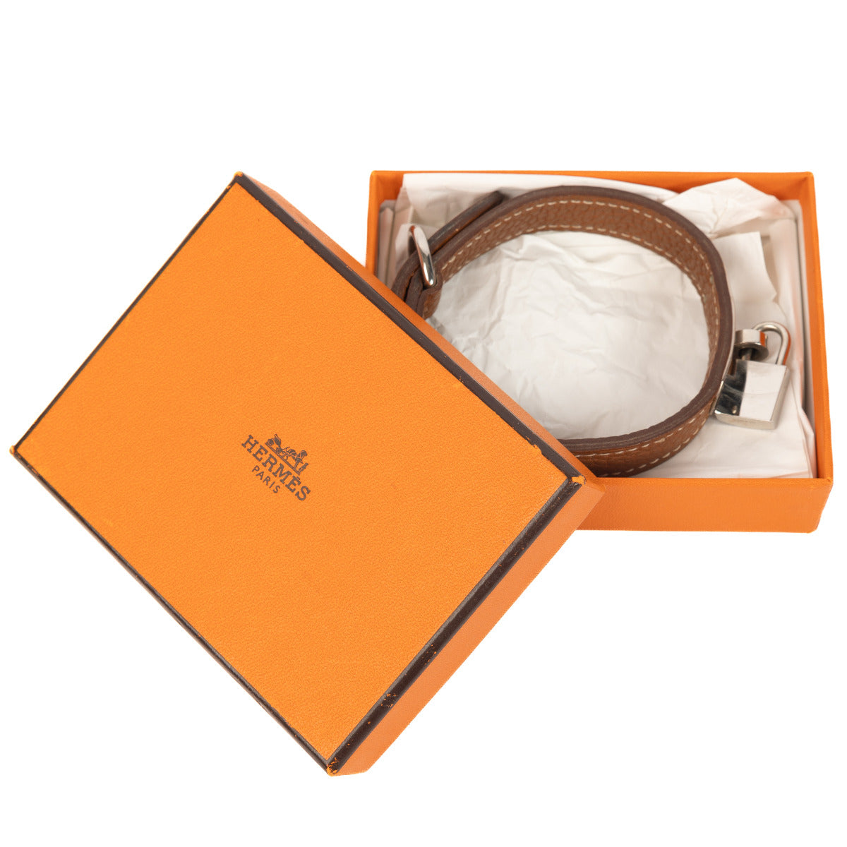 Hermès Cognac Dog Collar