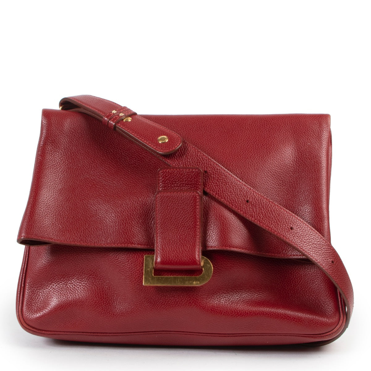 Koop authentieke tweedehands Delvaux bruin lederen handtas met juiste prijs. Achetez un authentique sac à main Delvaux en cuir marron d'occasion au bon prix. Buy authentic second hand Delvaux Red Leather Passerelle Shoulder Bag at the right price.