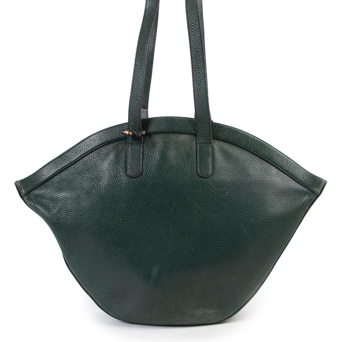 Koop authentieke tweedehands Delvaux groene lederen handtas met juiste prijs. Achetez un authentique sac à main Delvaux d'occasion au bon prix. Buy authentic second hand Delvaux bag at the right price.
