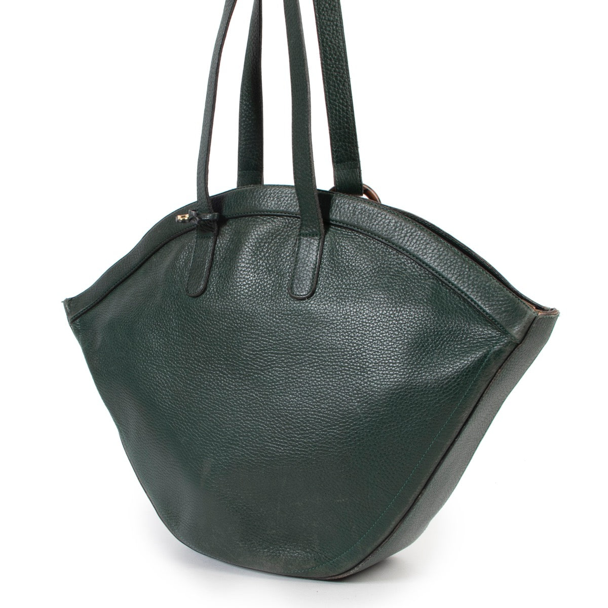 Koop authentieke tweedehands Delvaux groene lederen handtas met juiste prijs. Achetez un authentique sac à main Delvaux d'occasion au bon prix. Buy authentic second hand Delvaux bag at the right price.