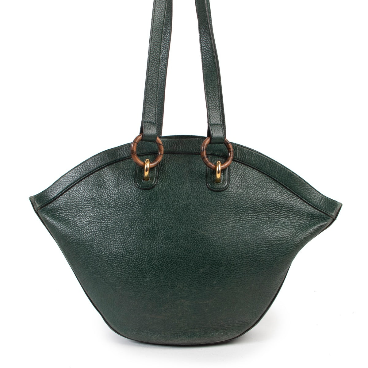 Koop authentieke tweedehands Delvaux groene lederen handtas met juiste prijs. Achetez un authentique sac à main Delvaux d'occasion au bon prix. Buy authentic second hand Delvaux bag at the right price.
