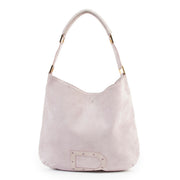 Shop safe online 100% authentic second hand Delvaux Purple Lilac Nubuck Le Louise Shoulder Bag in very good condition at the right price at Labellov in Antwerp.