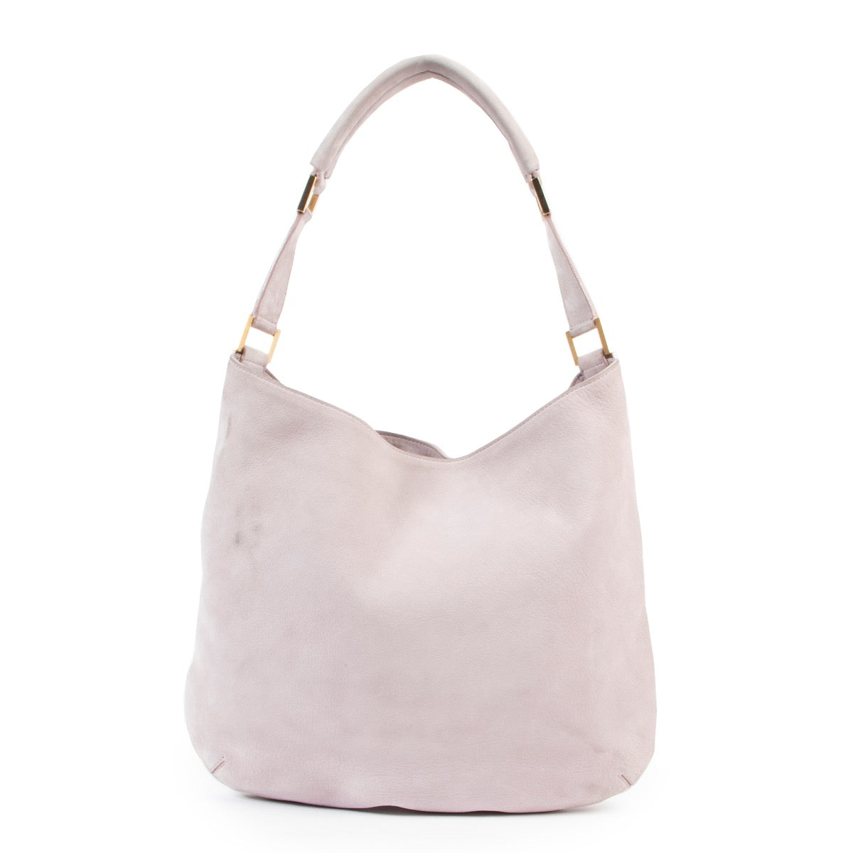 Shop safe online 100% authentic second hand Delvaux Purple Lilac Nubuck Le Louise Shoulder Bag in very good condition at the right price at Labellov in Antwerp.