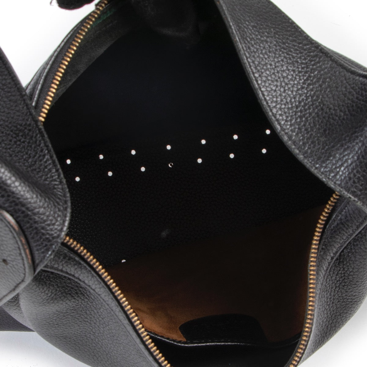 Vintage Preloved Delvaux Black Leather Shoulder bag in good condition online for sale on Labellov Luxury designer site for 2nd hand goods
