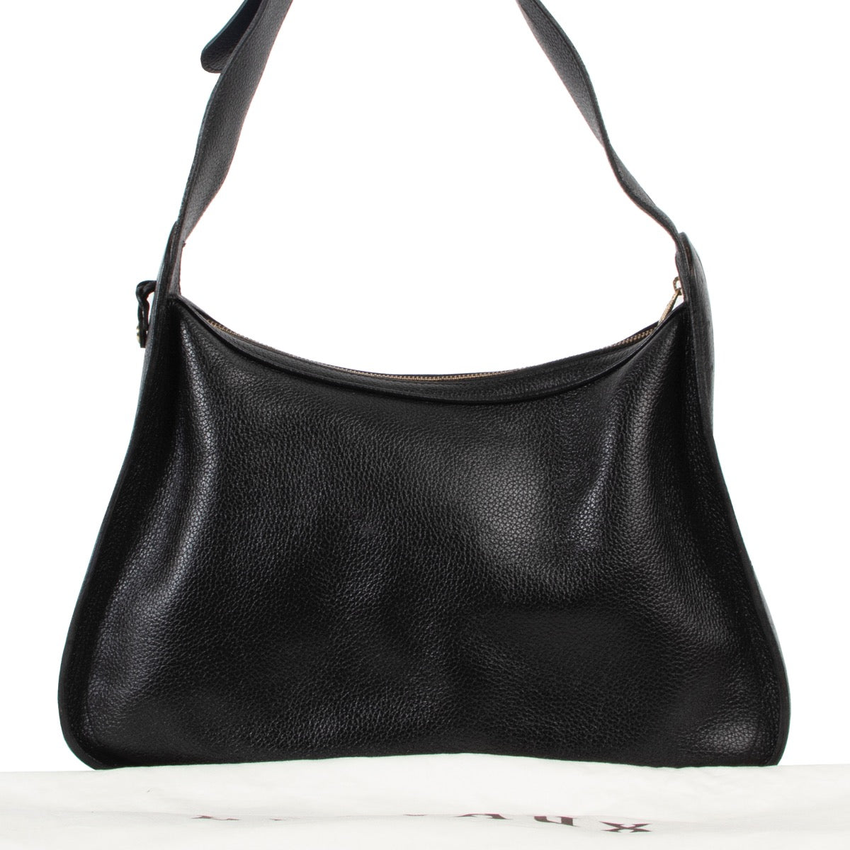 Vintage Preloved Delvaux Black Leather Shoulder bag in good condition online for sale on Labellov Luxury designer site for 2nd hand goods