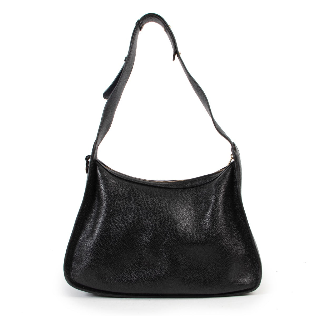 Vintage Preloved Delvaux Black Leather Shoulder bag in good condition online for sale on Labellov Luxury designer site for 2nd hand goods