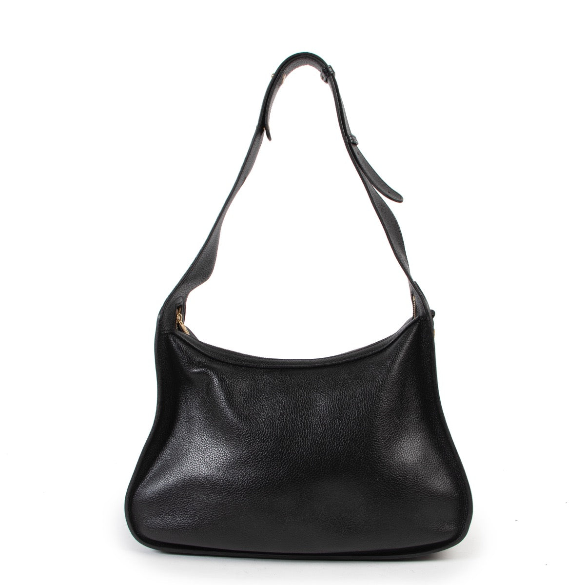 Vintage Preloved Delvaux Black Leather Shoulder bag in good condition online for sale on Labellov Luxury designer site for 2nd hand goods