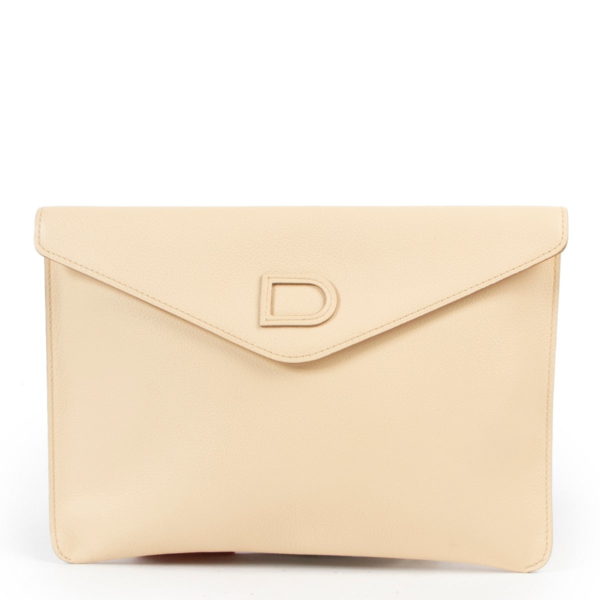 Shop safe online authentic second hand Must Delvaux Beige Clutch in good preloved condition at the right price at Labellov.com.