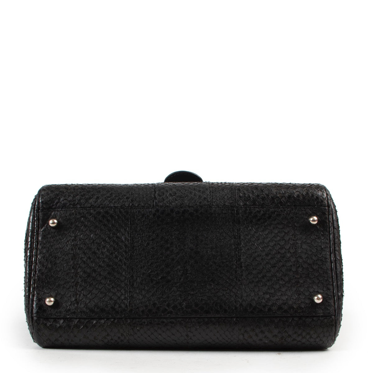 Shop safe online 100% authentic Delvaux Black Python PM Brillant in very good condition at the right price at Labellov in Antwerp.