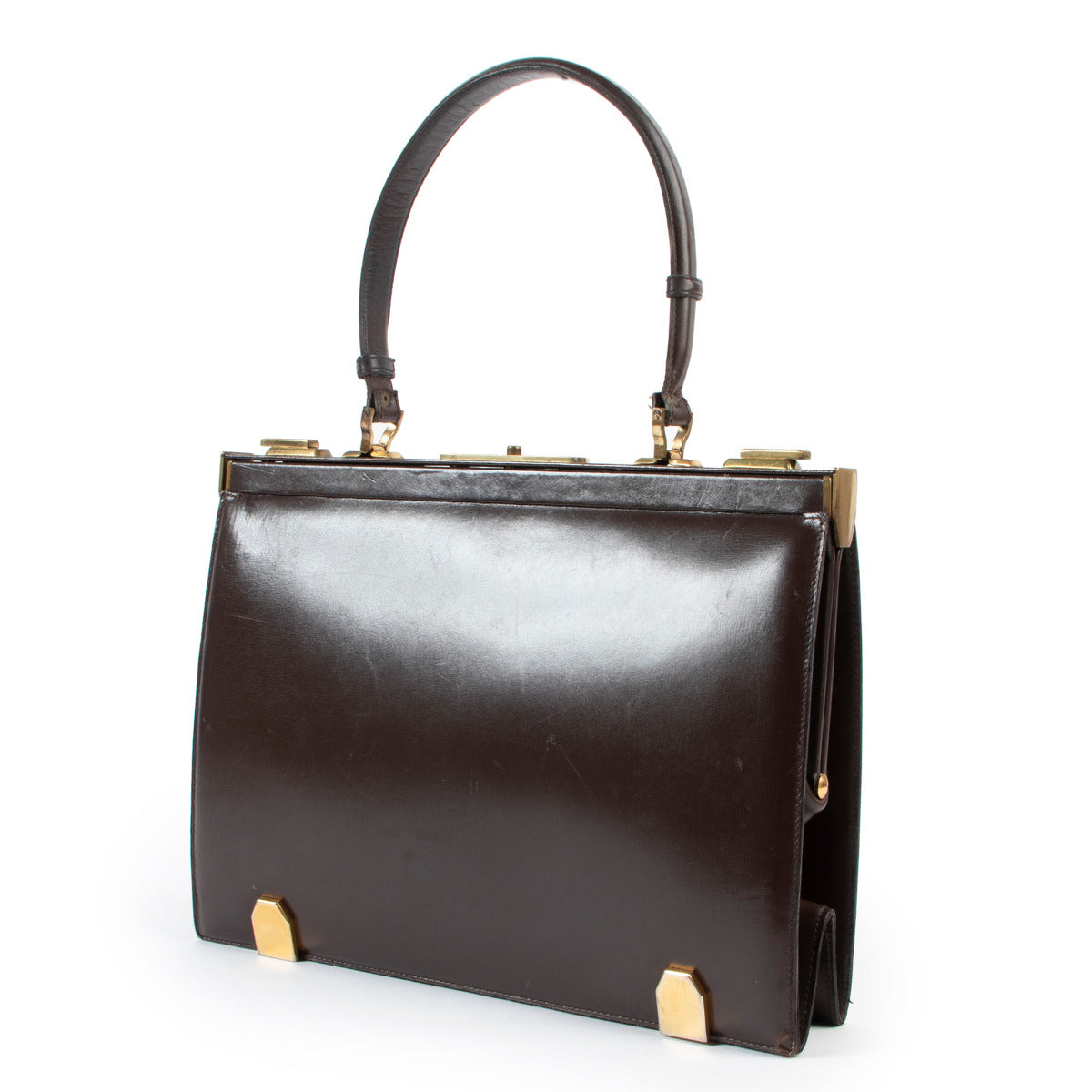 Delvaux Brown Top Handle