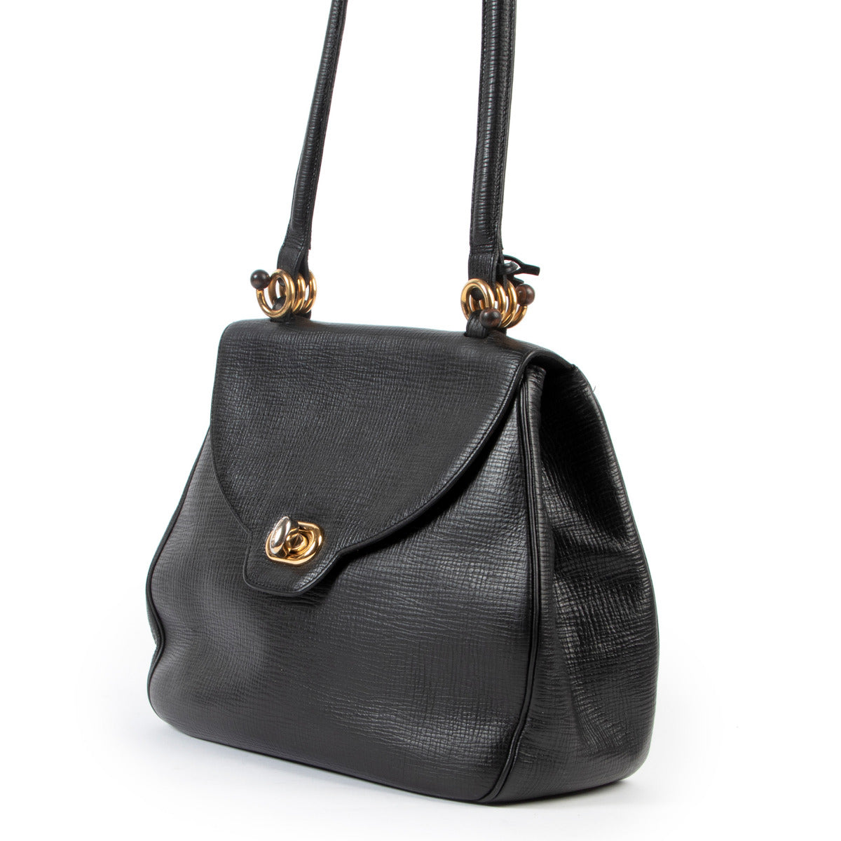 Delvaux Zwarte Schoudertas