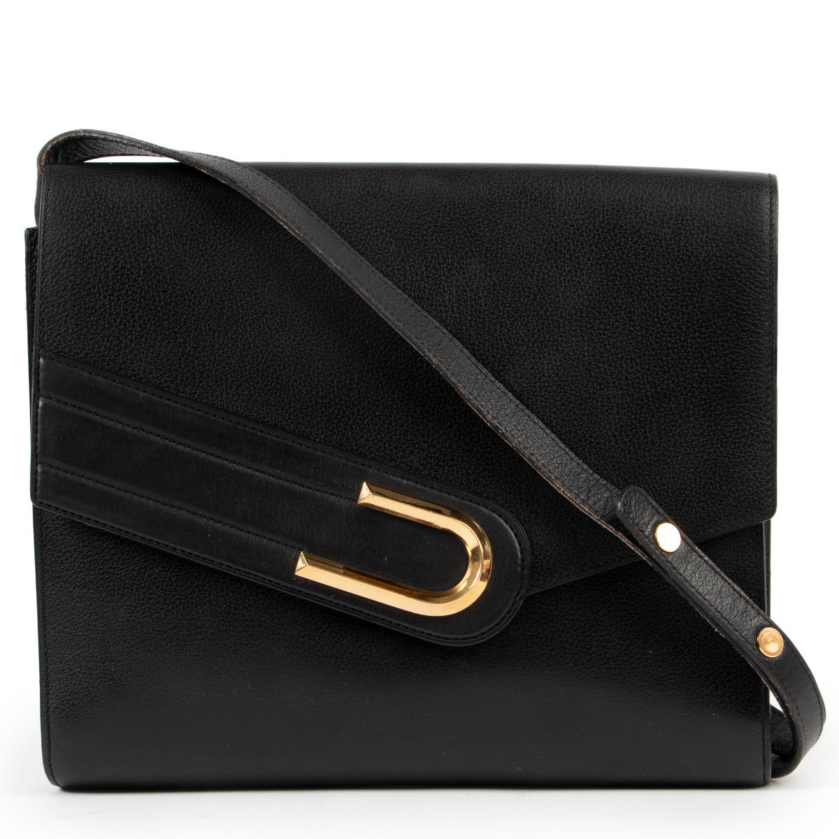 Delvaux Black Aubade Polo Shoulder Bag