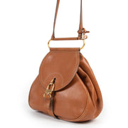 Buy this Delvaux Cognac Cerceau Crossbody Bag for a reasonable price at Labellov Luxury in Antwerp.